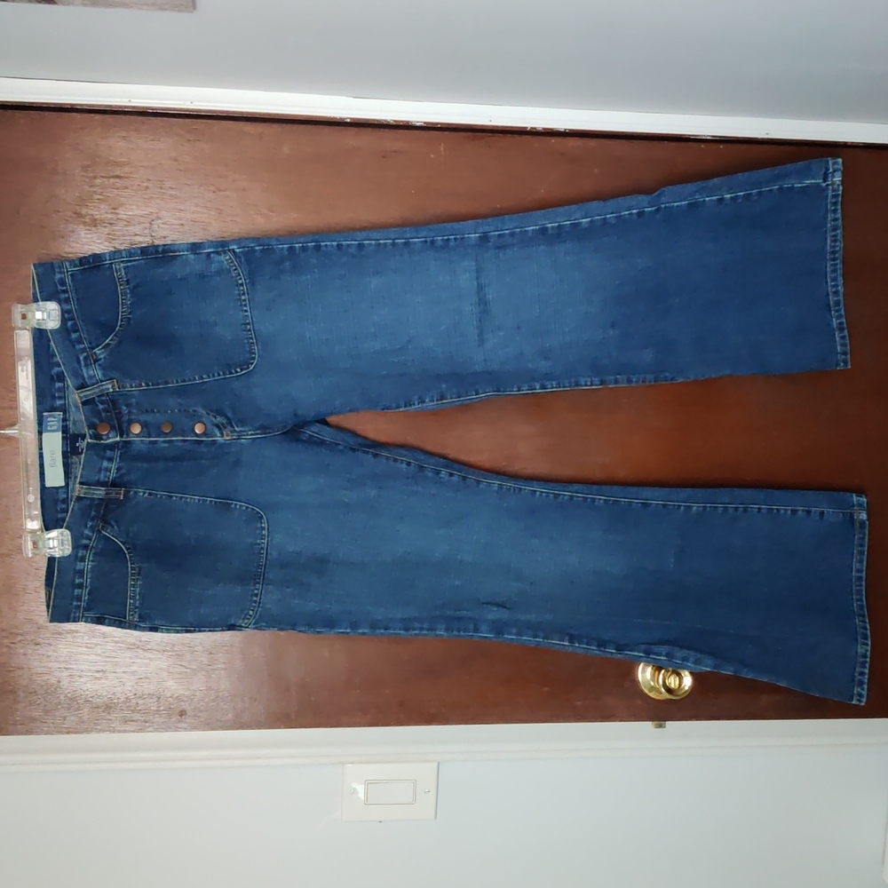 Gap Wide flare jeans, snap fly size 14